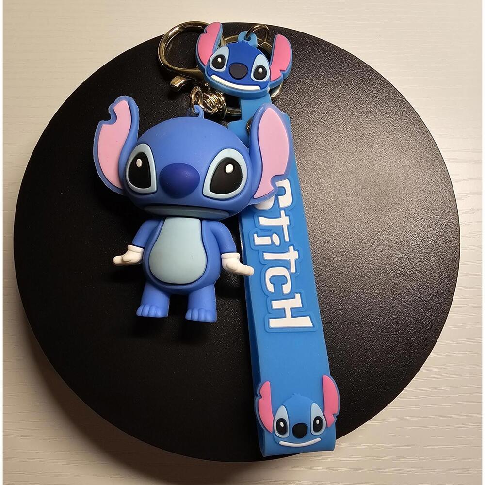 Stitch 3D Rubber Mini Figure Keychain - Picture 2 of 13
